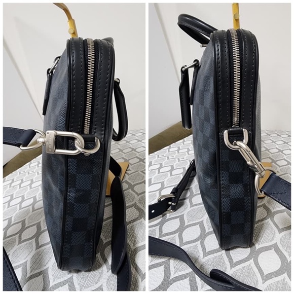 Authentic Louis Vuitton Damier Cobalt Canvas Dandy MM Briefcase Bag - Picture 9 of 16